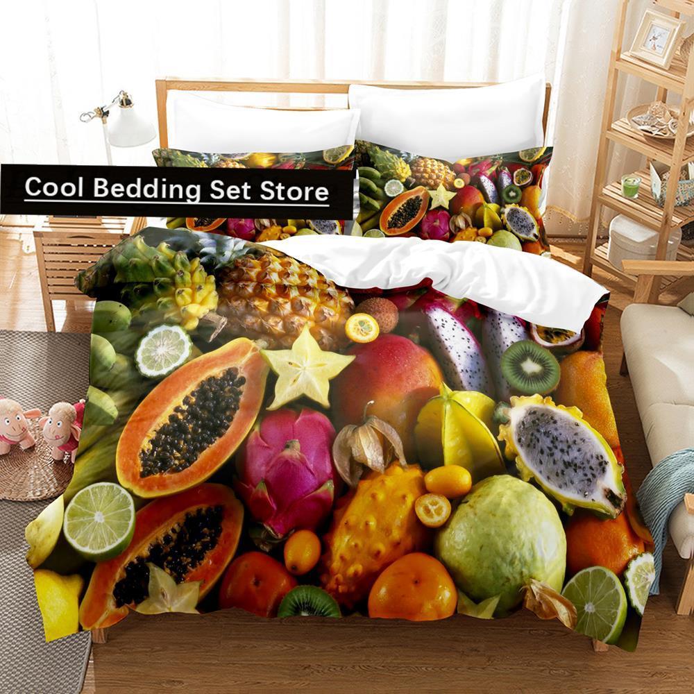 

Comforter 2014 Cartoon Strawberry Vegetables And Fruits Bedding Set Single Twin Full Queen King Size Bed Set Teenager Bedroom Duvet S Comforter (quilt)-EU Single(135*200cm)3pcs