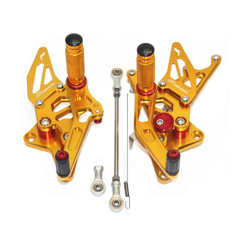 Nastavitelný zadní schůdek pro motocykl HAYABUSA CNC zadní sada Kompatibilní modely Hayabusa GSX 1300R [SUKIRACING] GSX-1300R 1999-2007 2008-2017 (Zlato)