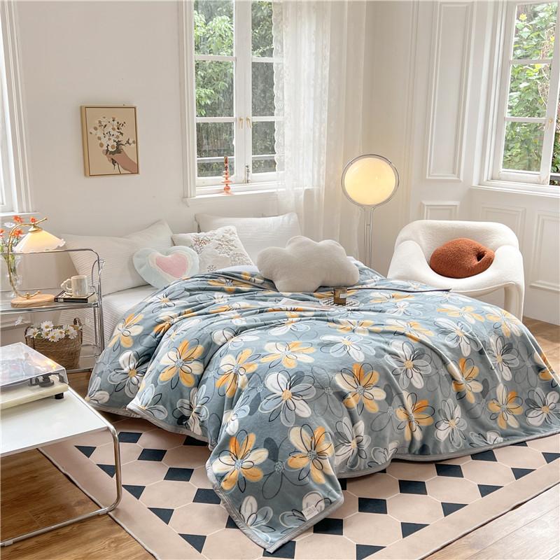 Super Cozy Winter Throw Blanket Warm Fleece/Flannel Blandets Floral heart Printing Bed linens Bedspread Home Travel Drop Shippin