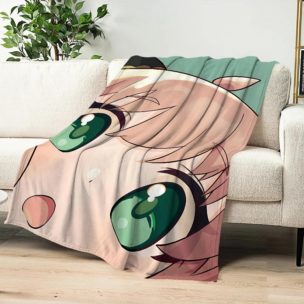 S-SPY×FAMILY Anya Forger Cute Blanket Blanket for Couch Sofa Travel Home Hiking Picni Bed Beding Flannel Blanket birthday gift