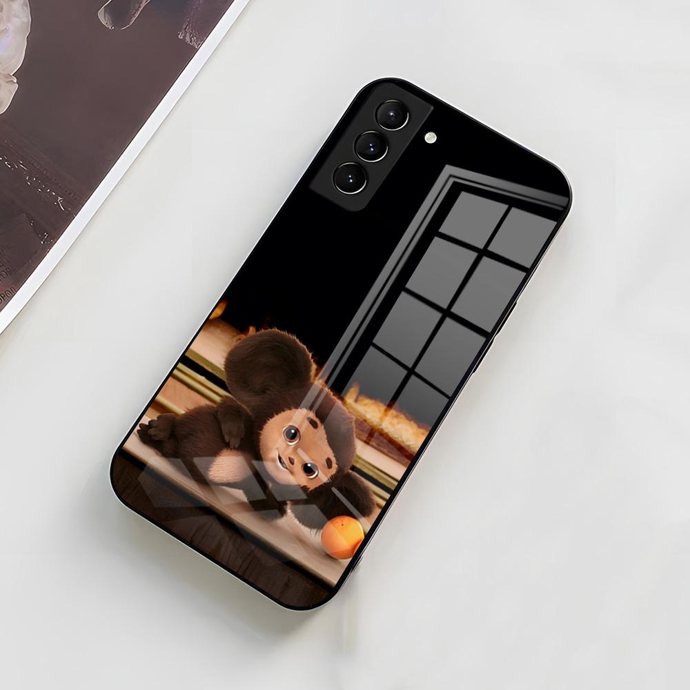 C-Cartoon C-Cheburashka Phone Case For Samsung A56 A36 A26 A16 A15 A25 A35 A55 A14 A34 A24 A54 Glass Case