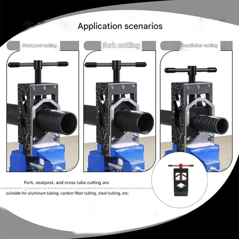 Lightweight Cycling Handlebar Fork Seatpost Tube Cutter Strong Metal Bike Cutter Guide For Road And Mountain Bikes