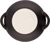 Saji Pottery Banko Ware Direct Flame Ceramic Plate with Handle, Small, Black Droplet Design, 33-101