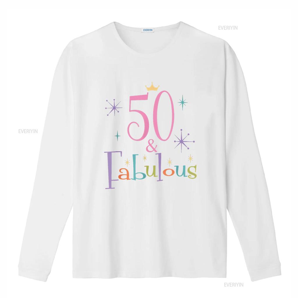 50 and Fabulous Cute 50th Birthday T Shirt vintage Washed Versatile Top For Everyday Wear Soft Comfortable graphic Casual