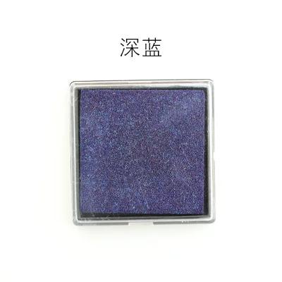 

15 Colors Cute Inkpad Craft Oil Based DIY Ink Pads for Rubber Stamps Fabric Scrapbook Wedding Decor Fingerprint Stamp Pad темно-синий