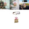 Whimsical Cartoon Pig Rearview Mirror Charm Colorful Acrylic Decoration Car