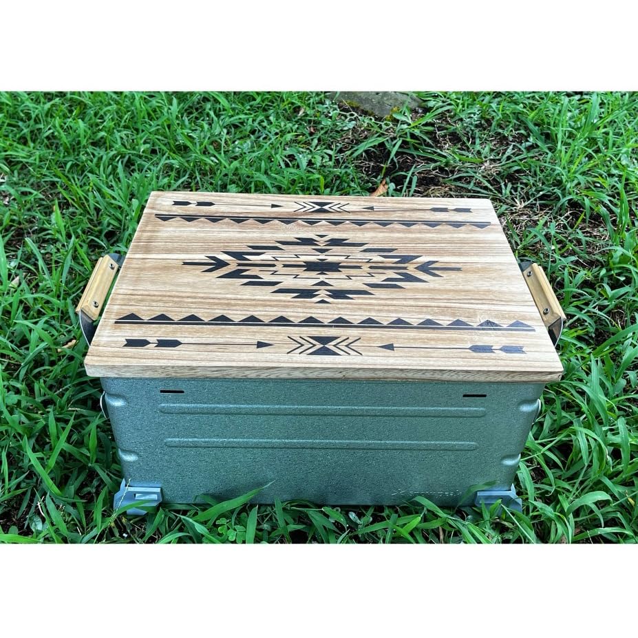 Outdoor Thin Shelf Container 25" Top, Original Snow Peak Ortega Pattern, Handmade, Camping, Outdoor