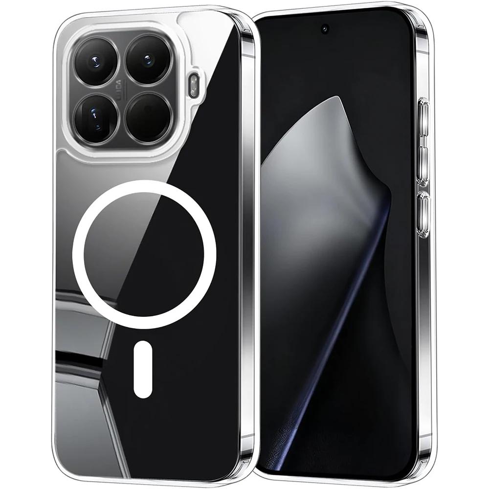 Case For Xiaomi 15T Pro 15T 14T 15 Pro 15 ULTRA Transparent Shock For MagSafe Strong Magnetic Silicone Thin Anti-shock Case