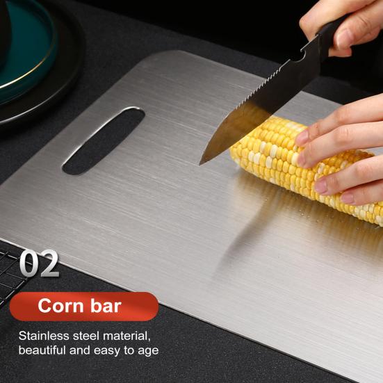 Stainless Steel Cutting Board Large Non-Slip Pastry Board for Kitchen Dual-Sided Chopping Board Easy To Clean Multiple Sizes Available Cutting Mats
