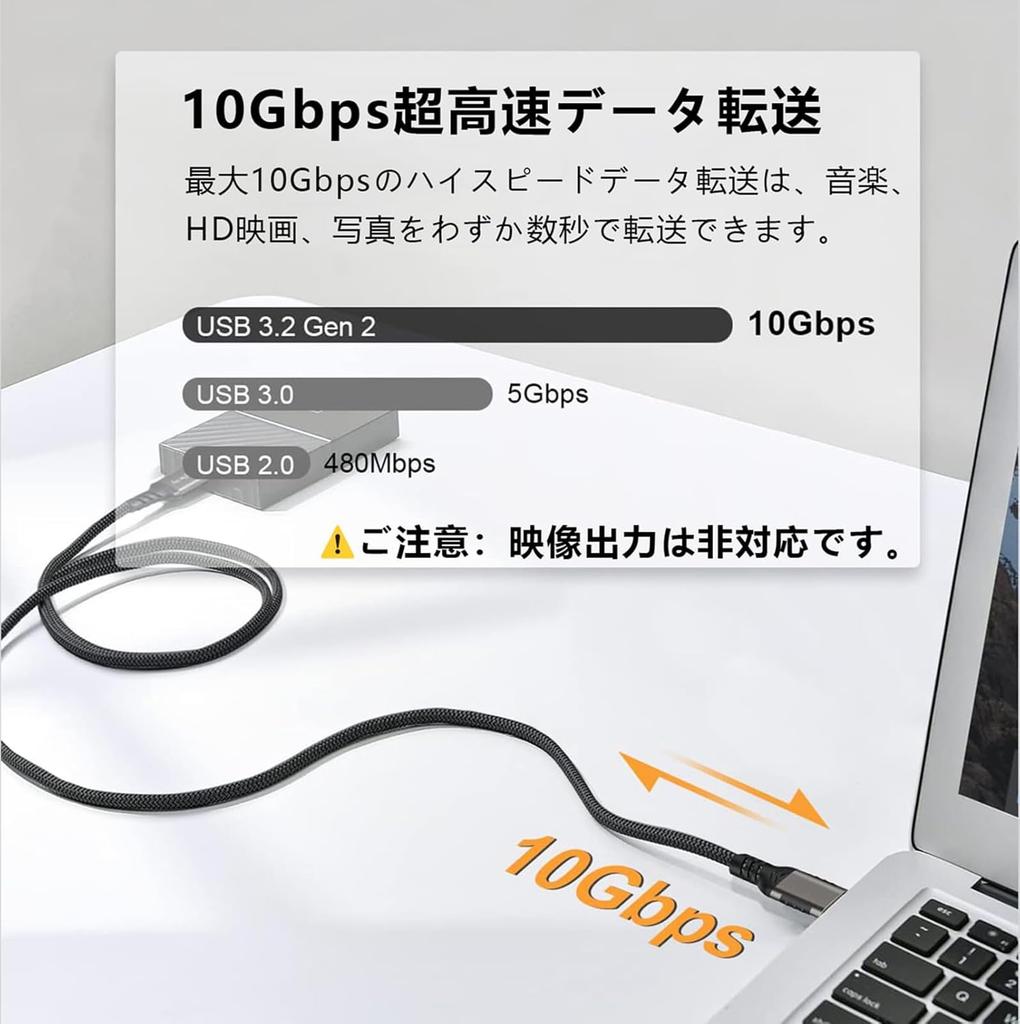 YITONGXXSUN 5m Right Angle USB Type C USB Gen 10Gbps Data Nylon Fast to Compatible with and Game Consoles Cable, 3.1 2, Transfer, Braided, Charging,