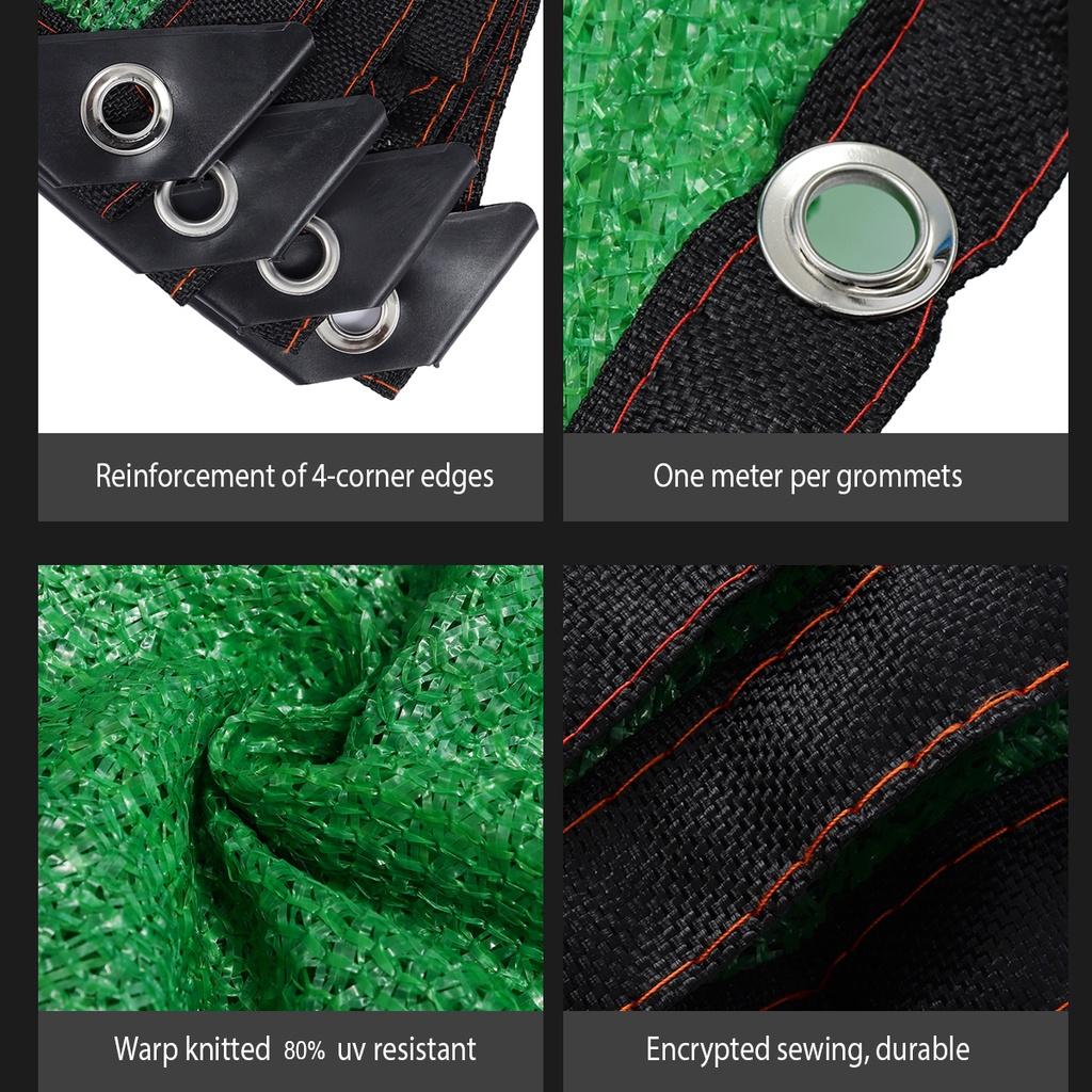 6 Stitches Green Garden UV Protection Sunshade Sun Shade Net Sail Awning Canopy Cloth Cover Outdoor SunProof Green