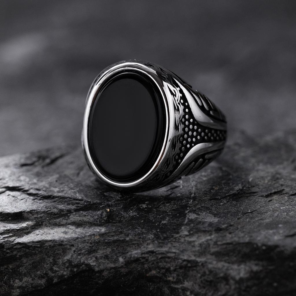 Vintage-Inspired Men's 316L Stain Steel Ring  for Men Multicolor, Able Origin Design