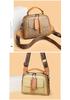European American Retro Niche Women's Crossbody Handbag - Large Capacity, Printed Square Design