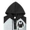 Men's Trendy Casual Hooded Sweatshirt with Color Block Pockets for Everyday Sports