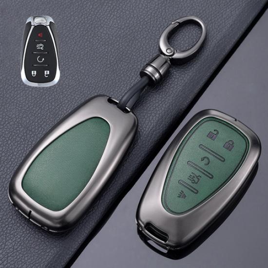 Zinc Alloy Leather Car Key Case Cover Bag For Chevrolet Spark Camaro Volt Cruze
