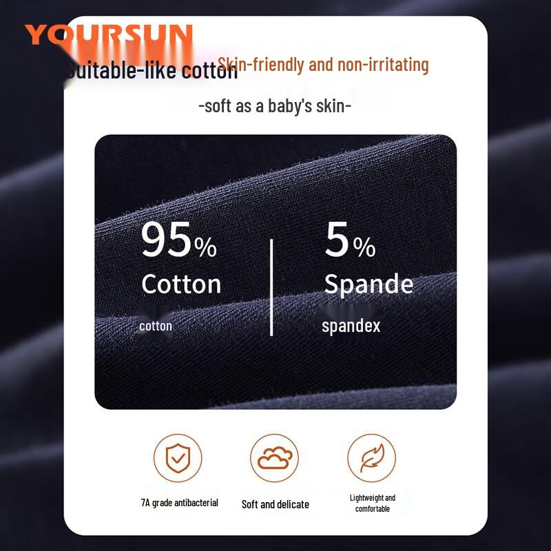 Yiershuang Women's 7A Antibacterial Cotton Briefs 4-Pack