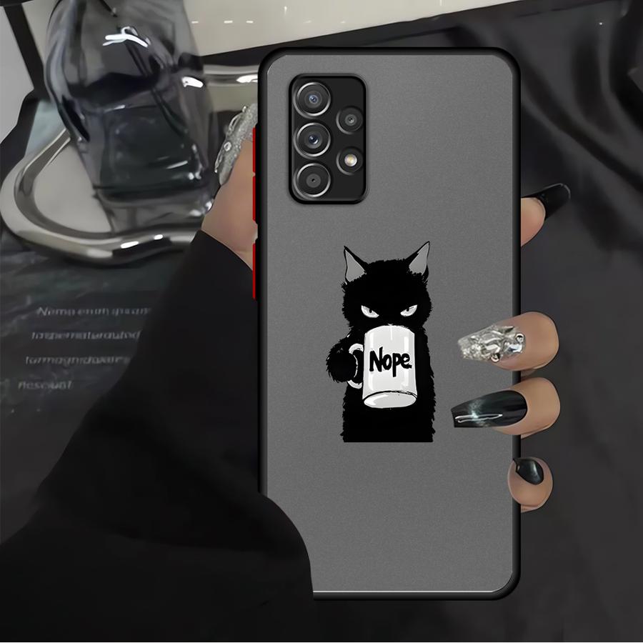 Phone Cover Case for Samsung Galaxy A54 A34 A36 A52S A72 A14 A23 A16 A15 A53 A73 A33 A17 A52 A35 A56 A55 Cartoon Cat And Mouse