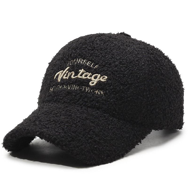 Autumn and Winter Plush Baseball Cap for Men and Women, Simple, Stylish, Versatile, and Warm