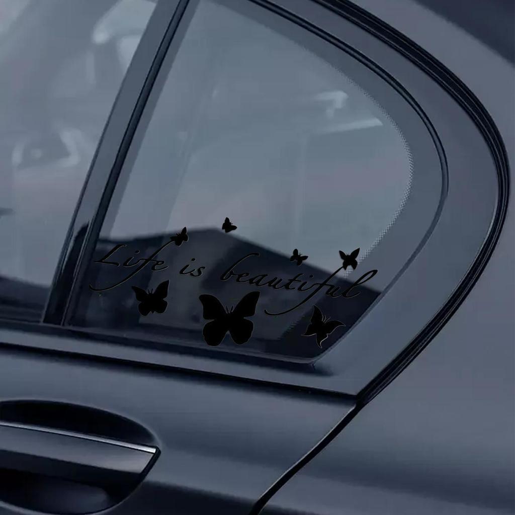 Car Sticker Reflective Precise Cut Decor With Butterfly Theme Funny Car Stickers For Window Friends Men Women Driving Outdoor
