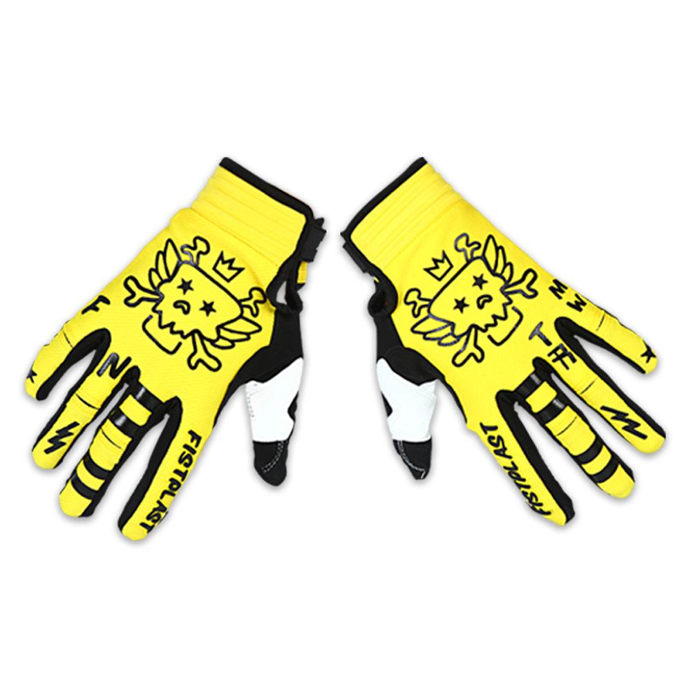 

Outdoor bicycle motorcycle off-road riding anti-drop wear-resistant long finger hand S жёлтый