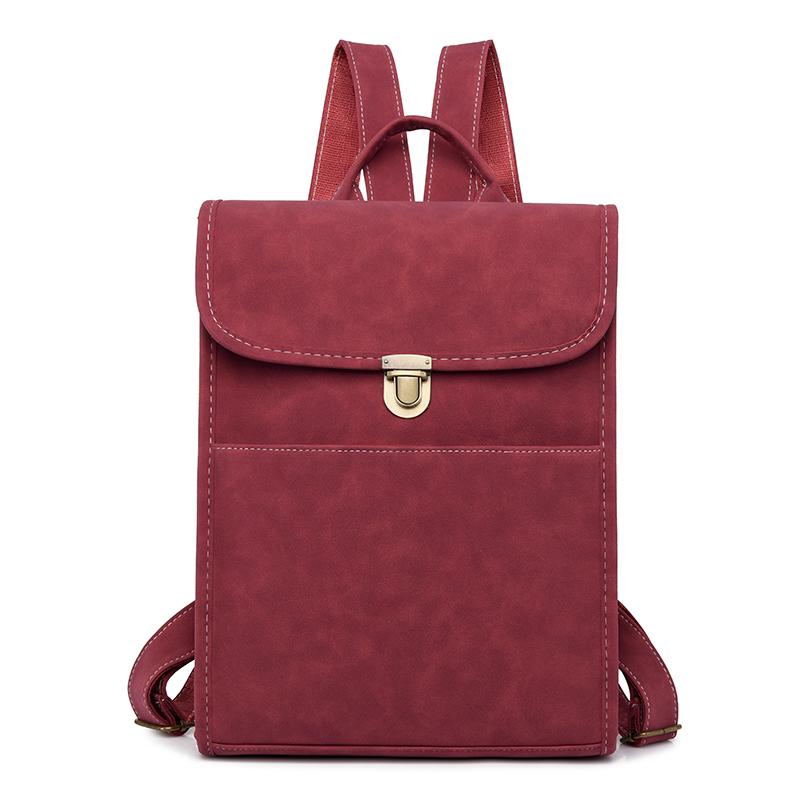 Fashion Women Backpack Vintage Leather Backpack for Teenage Girls Schoolbag Large Capacity Female Shoulder Bag Bagpack Mochila