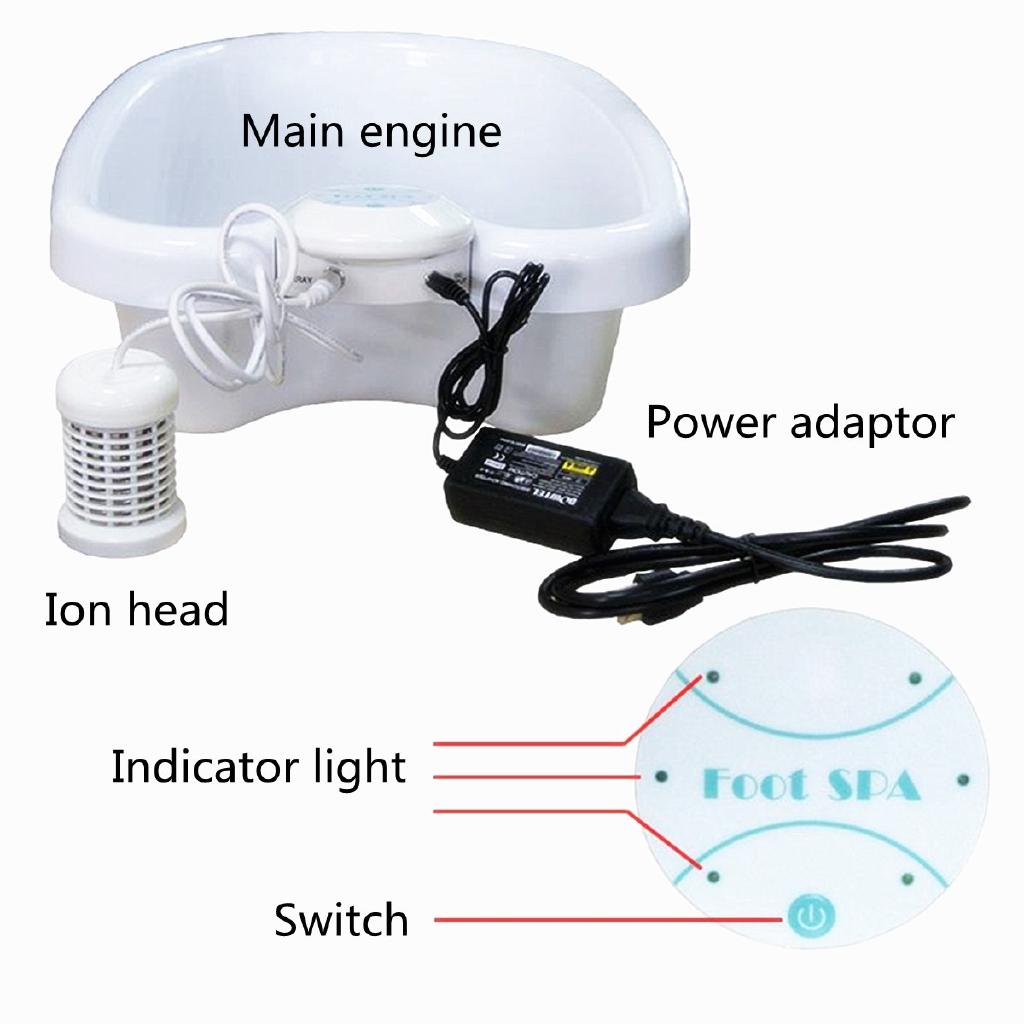 DC 12V Elektrische Anion Ion Detox Fußbad Maschine Wanne Eimer Heizung Ionische Zellreinigung SPA Maschine Instrument Gesundheitspflege Set