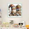 Full Embroidery Eco-cotton Thread 11CT Printed Coffee Gnome Cross Stitch Kit Art