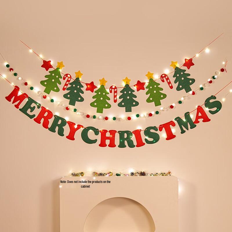 

Рождественские фетровые гирлянды