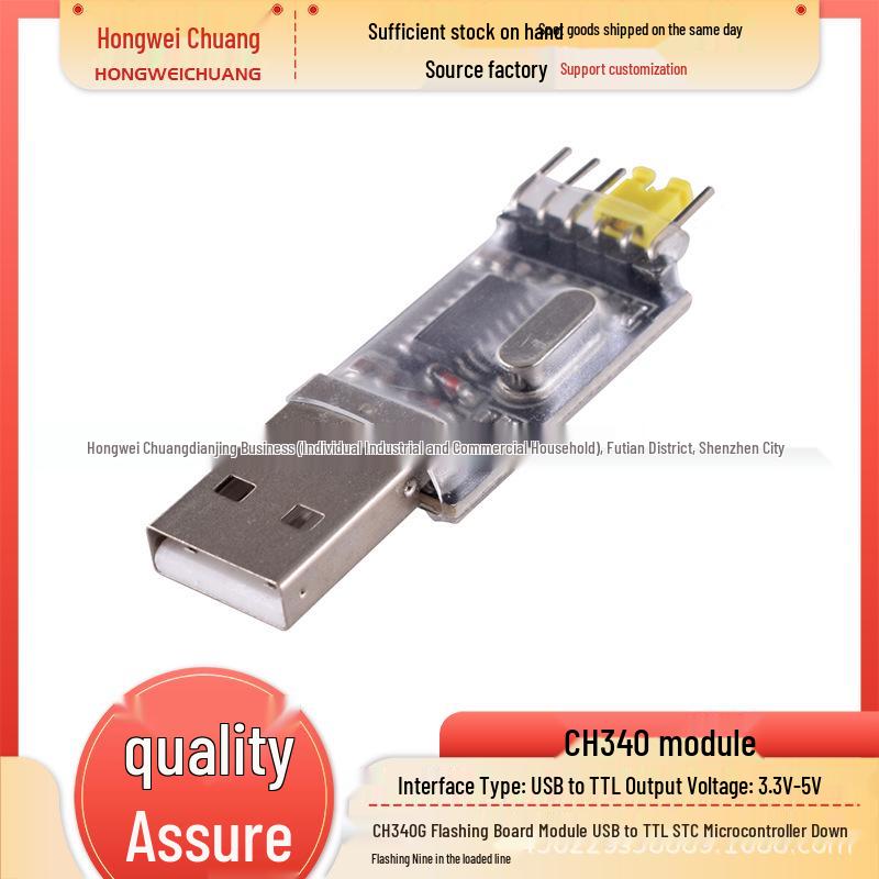 CH340G USB to TTL Flashing Board for STC Microcontroller