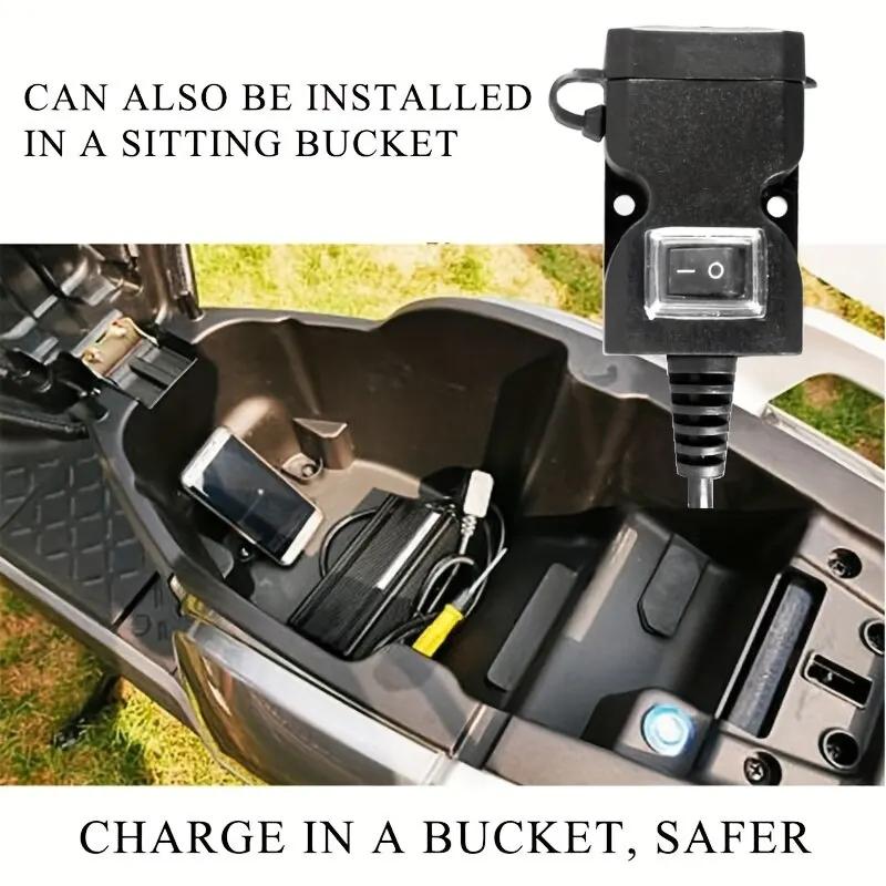 1pcs Motocycle Dual USB Charger Adapter Rearview Mirror Waterproof Power Supply Socket for IPhone Samsung Huawei