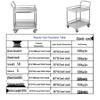 Qinfen Double-Layer Stainless Steel Service Cart