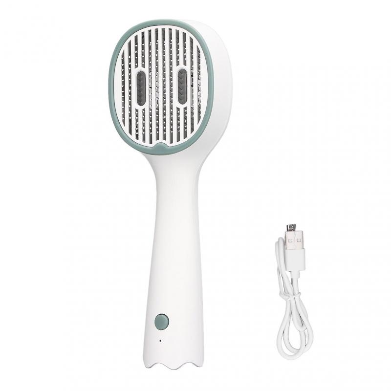 Pet Grooming Comb Multifunction 2 In 1 USB Rechargeable Portable Self Cleaning Cat Slicker Brush for Cats Dogs Pets 