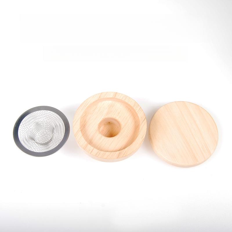 WoodenwhiskySmoke Wooden Lid Tools Cocktail Kitchen Smoke Maker Bar Suit5Wood Chips with Different Flavors