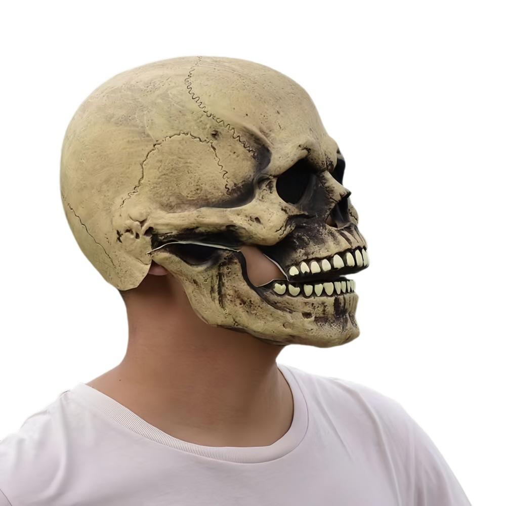 New Mouth Moving Mask Halloween Latex Hood Moving Mouth Skull Mask Carnival Party Mask