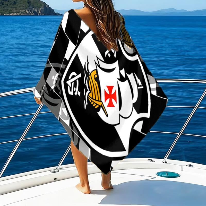 Vasco Fußballverein Bedrucktes Strandtuch, Superweiche Mikrofaser, Perfektes Geschenk Geburtstag, für Pool, Strand, Reisen, für Familie und Freunde