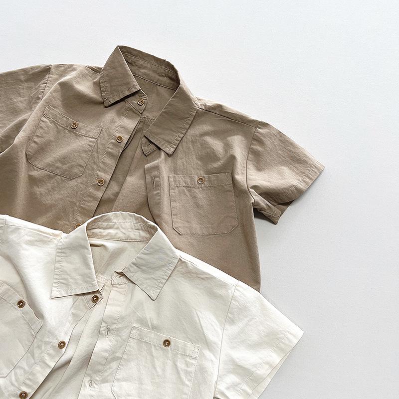Kids' Spring & Autumn Japanese-Korean Short-Sleeve Shirt - Boys & Girls