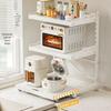 Multi-Functional Kitchen Microwave and Rice Cooker Storage Rack