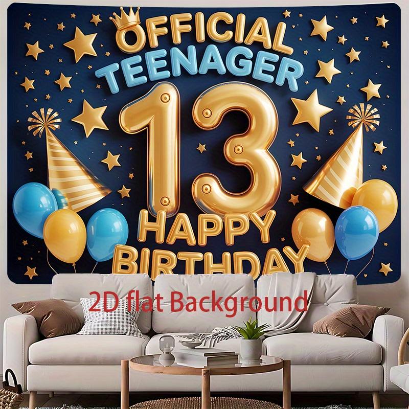 Ein 13. Geburtstag Banner geeignet zur Dekoration von Partys mit dem Thema der Zahl 13 hergestellt aus Polyestermaterial