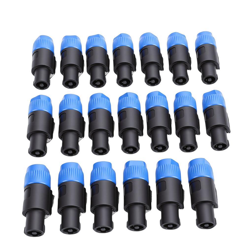 4 Pole Speaker Connector Fit for Speakon NL4FC High Power Speaker Professional Amplifier Twist Lock Plug 20pcs