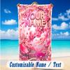 Floral Garden Theme Beach Towel Personalized Custom Name & Text Soft Quick Dry Beach Towel for Swimming Travel