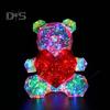 Teddy Bear Night Light Prismatic Iridescent LED Bear Lamp DIY Assembly Colorful Bunny Lamp for Valentine's Day Gift Bedroom Party Decor