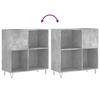 Record Cabinet Concrete Grey 84.5 x 38 x 89 cm Engineered Wood