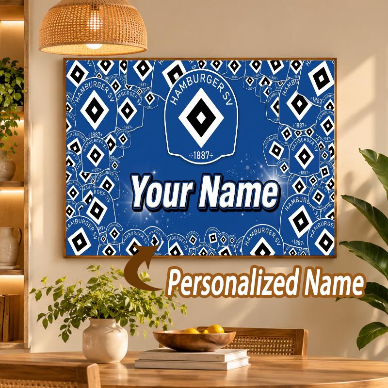 Custom Name Hamburger SV 5D Diamond Painting Personalized Full Drill Diamond Art Kit Gift