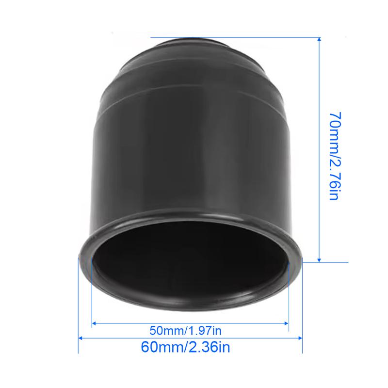 1Pc Black/Silver Trailer Ball Head Protective Cover Car Tow Bar Ball Cover Plastic Truck Hitch Trailer Protector Cap Car Parts