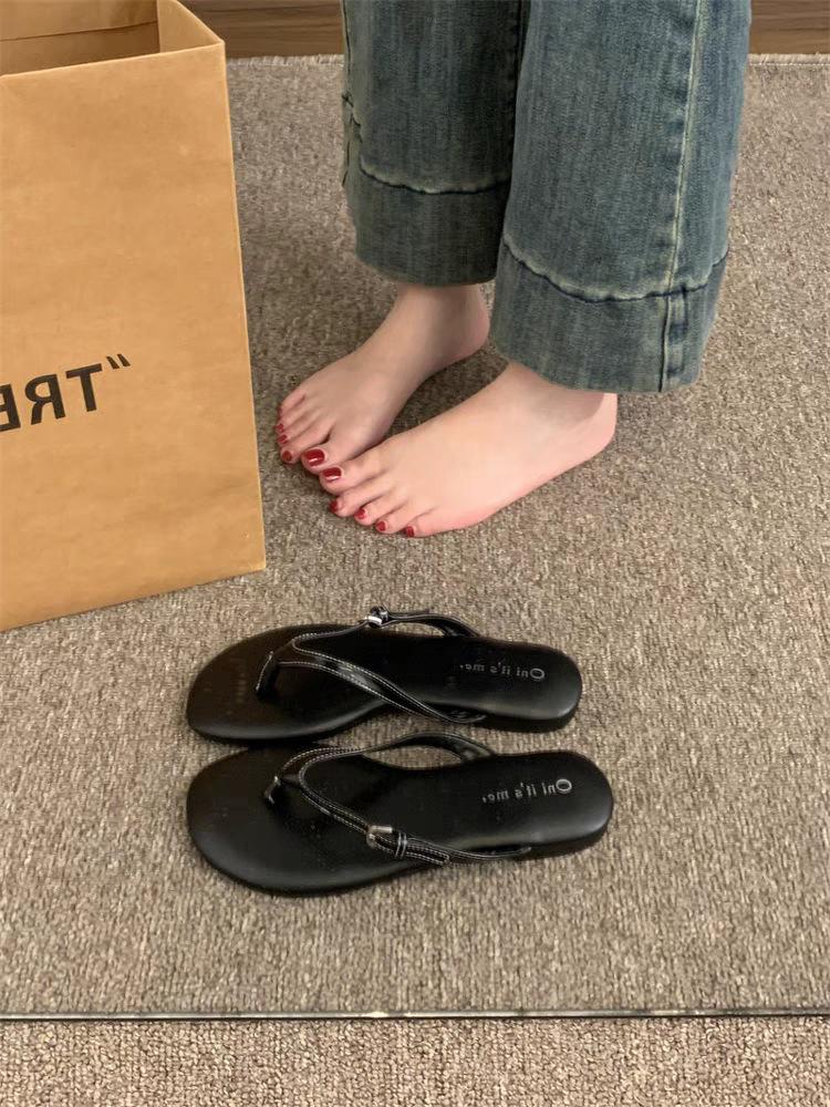 Fashion RED Gladiator Summer Clip Toe Slippers Women Summer Beach Flip Flop Outdoor Ladies Beach Vacation Outdoor Dress Slides Size35-42