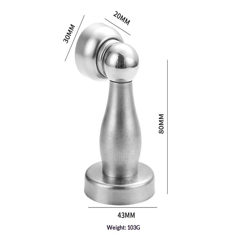 New Stainless Steel Magnetic Door Stopper Sticker Toilet Glass Hidden Door Holders Catch Floor Doorstop Door Hardware