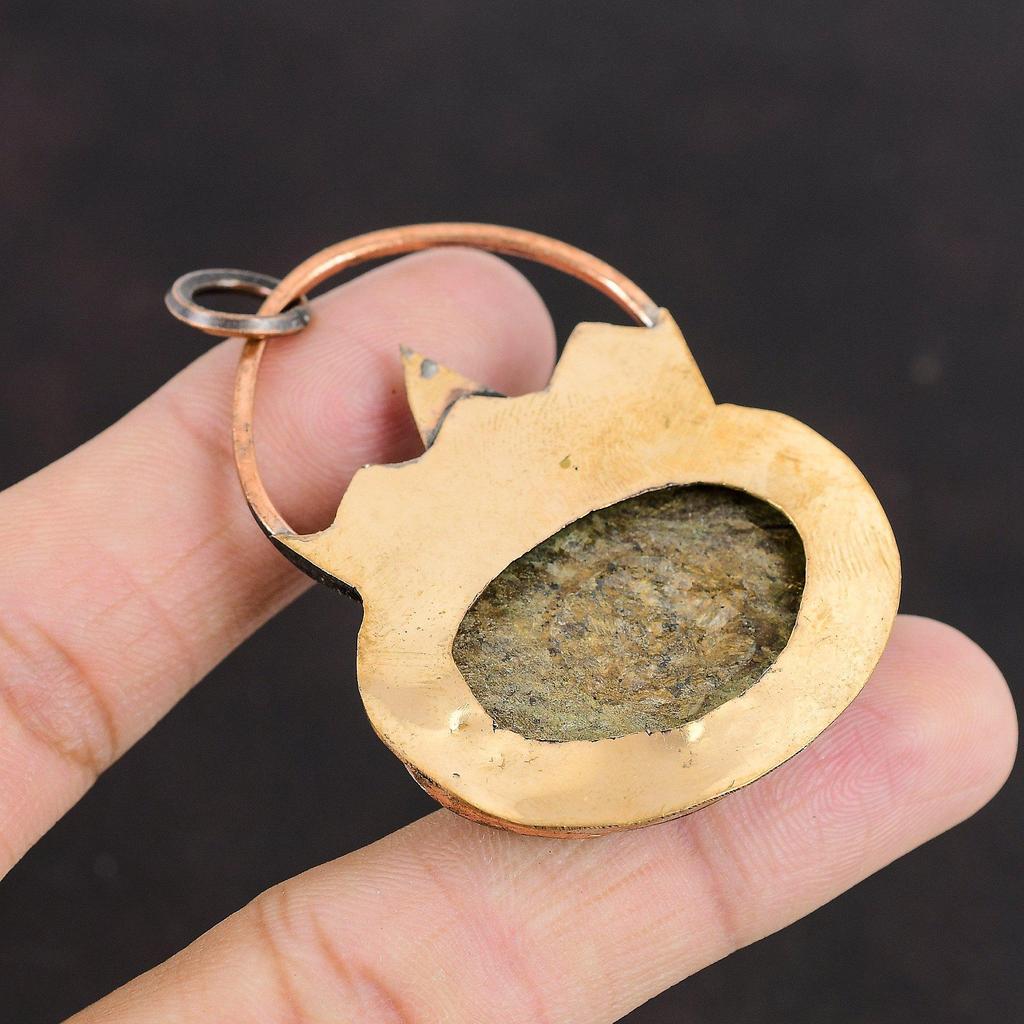 Bronzite Pendant Copper Pendant Natural Gemstone Pendant Handmade Copper Jewelry Women's Special Gift Latest Design Pendant Bronzite Jewelry