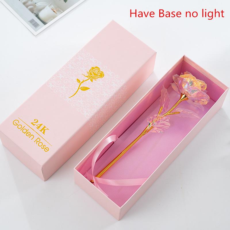Valentine's Day Creative Gift 24K Foil Gold Rose Lasts Forever Love Wedding Decor