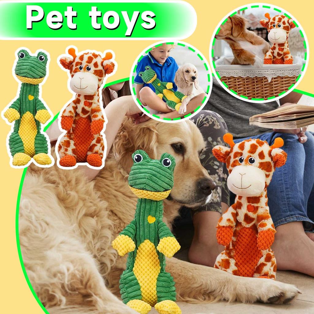 Indestructible Dog Toys, Interactive Dogs Toy Chew Toy, Indestructible Squeaky Dog Toys, Soft Plush Animal Playthings For Playing Trainin