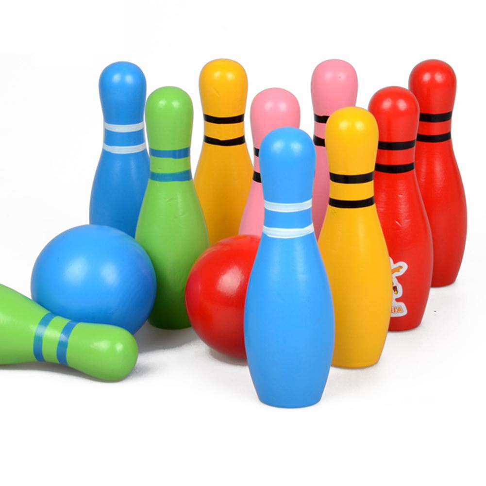 Colorful Bowling 10 Bottles + 2 Color Balls Parent-child Interactive Toys